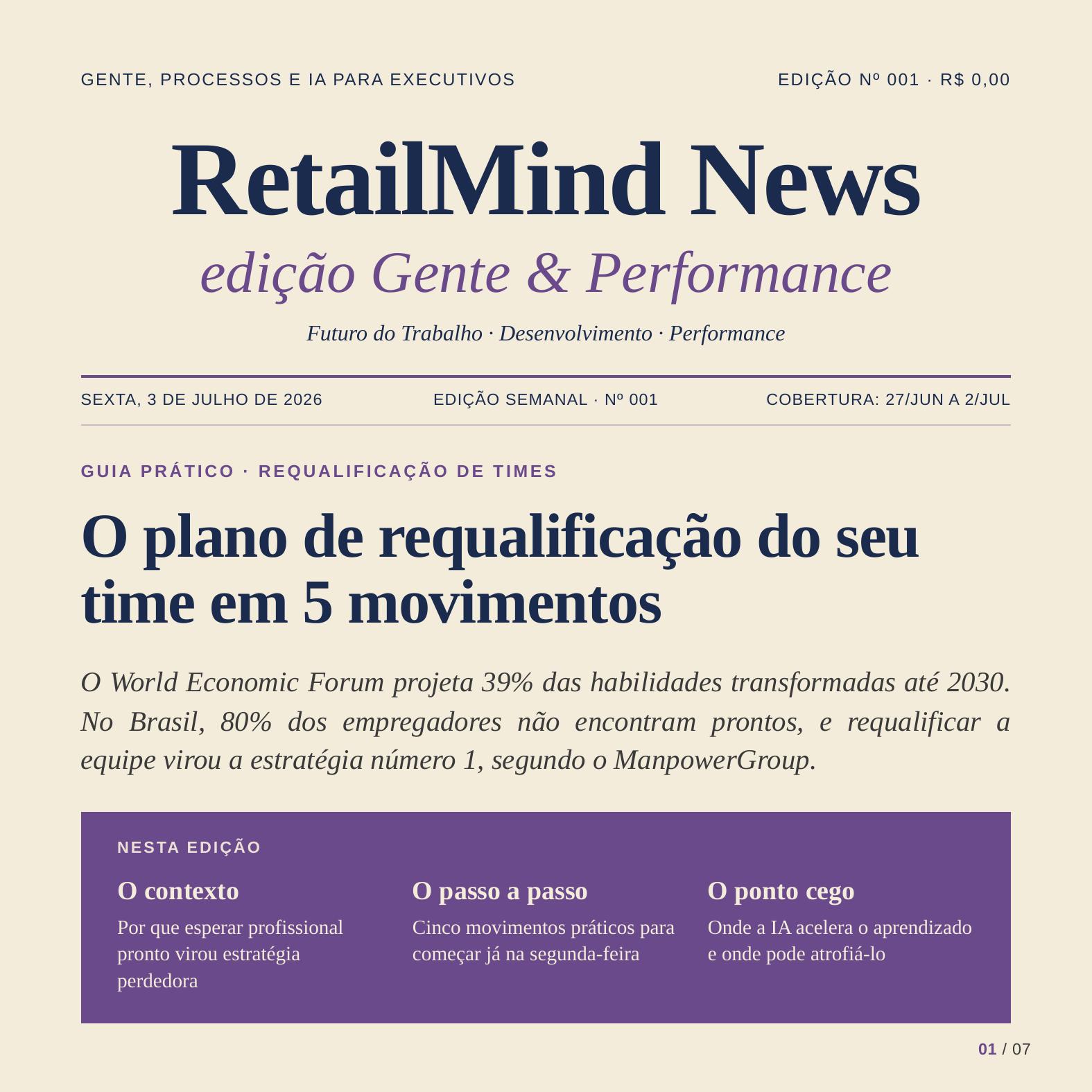 Capa RetailMind News · Gente & Performance