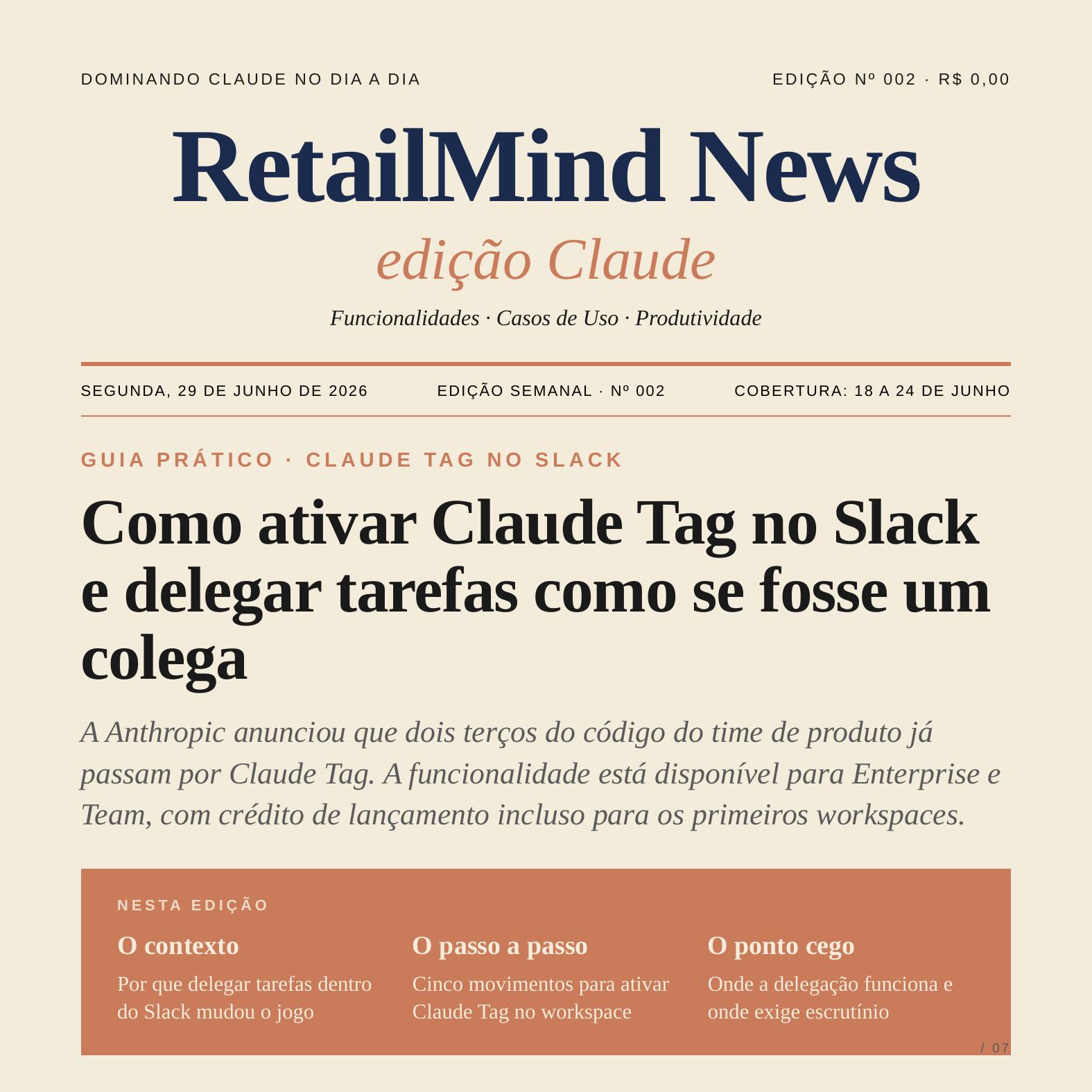 Capa RetailMind News · Claude