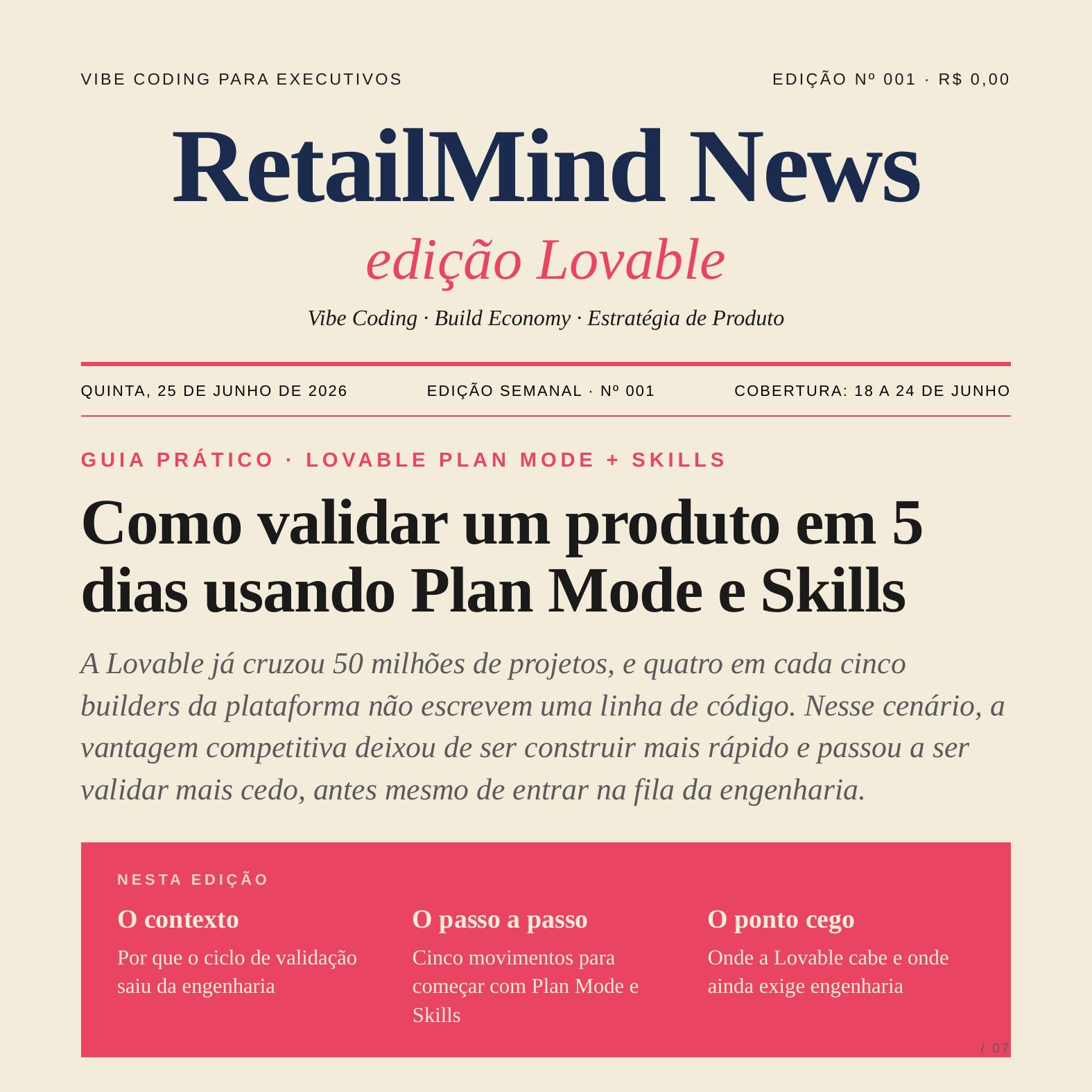 Capa RetailMind News · Lovable